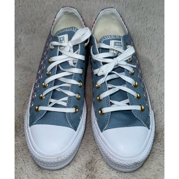 CONVERSE Women’s Chuck Taylor AS Lift Embroidered Florals Shoe A12051C Size 8 - Picture 2 of 9